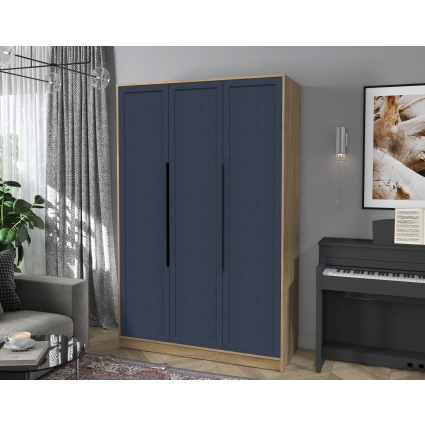 Шкаф распашной Тренд КТ-Ш3 (Дуб золотой ЛДСП/ Дуб королевский ЛМДФ) Ш1360 В2128 Г547